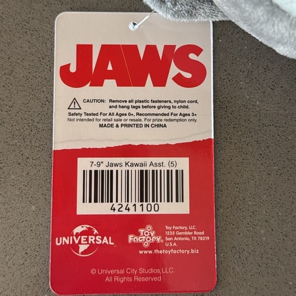 Universal Studios Jaws SHARK Plush Doll Figure / 8โ/ Limited Edition / BRAND NEW - Picture 12 of 14